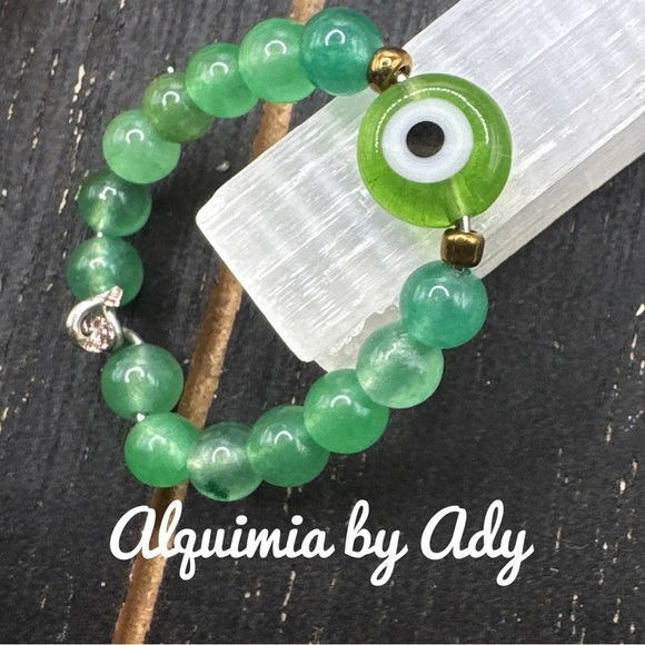 Alquimia Green and Gold Ring Exquisite Jewelry Piece aventurine - Picture 1 of 3